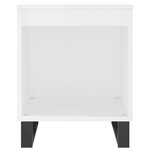 vidaXL Table de chevet Blanc 40x35x50 cm Bois d’ingénierie