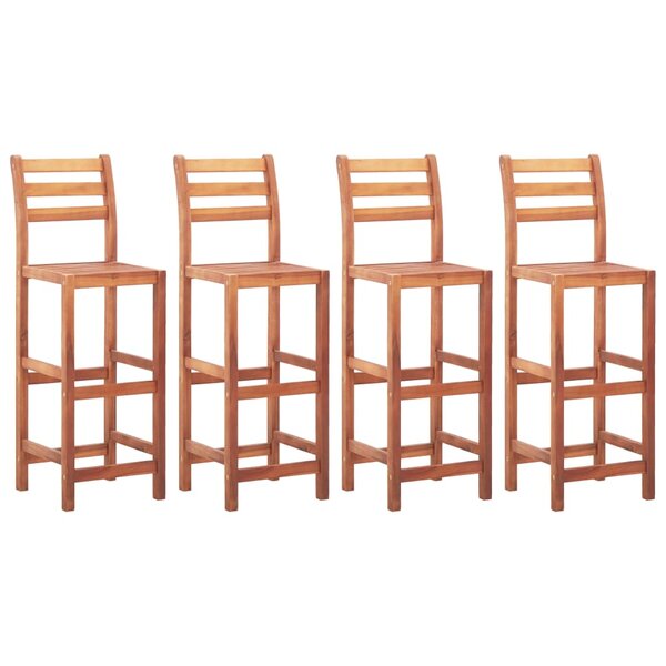 vidaXL Chaises de bar lot de 4 bois d'acacia solide