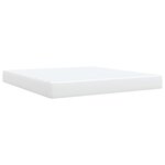vidaXL Sommier à lattes de lit avec matelas Blanc 180x200cm Similicuir