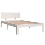 vidaXL Cadre de lit sans matelas blanc bois de pin massif 100x200 cm