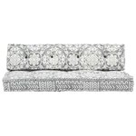 vidaXL Coussin de canapé palette Gris clair Tissu Patchwork