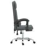 vidaXL Fauteuil de massage inclinable de bureau Gris foncé Tissu