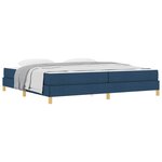 vidaXL Lit à ressorts avec matelas Bleu 200 x 200 cm tissu
