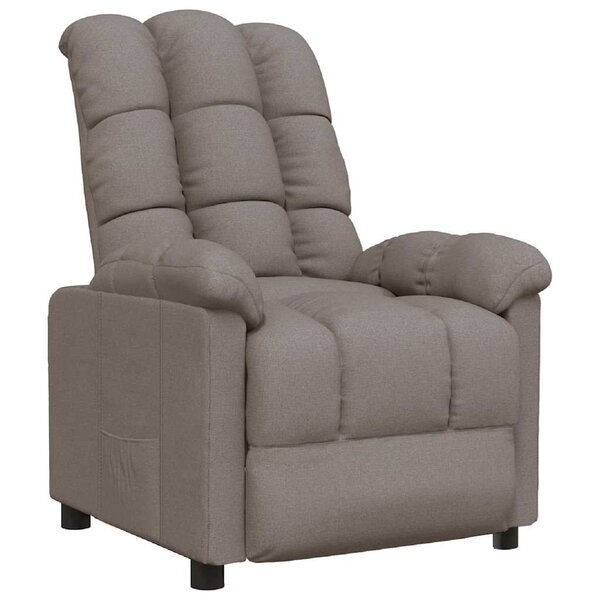 vidaXL Fauteuil inclinable Taupe Tissu