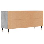vidaXL Meuble TV gris béton 104x35x50 cm bois d'ingénierie