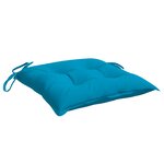 vidaXL Coussins de chaise lot de 6 bleu clair 40x40x7 cm tissu oxford
