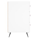 vidaXL Table de chevet blanc 40x40x66 cm bois d'ingénierie