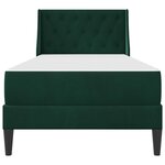 vidaXL Cadre de lit avec matelas Vert foncé 90 x 190 cm Velours