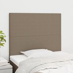 vidaXL Têtes de lit 2 Pièces Taupe 80x5x78/88 cm Tissu