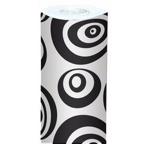 Rouleau de papier cadeaux alliance l70 cm x 50 m fantaisie ronds noirs clairefontaine