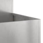 Jardinière vidaXL 80x80x48 cm en acier inoxydable