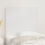 vidaXL Tête de lit blanche 80 x 5 x 118/128 cm similicuir