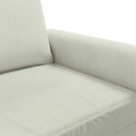 vidaXL Canapé à 3 places Crème 180 cm Velours