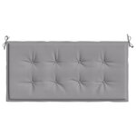 vidaXL Coussin de banc de jardin gris 120x50x3 cm tissu oxford