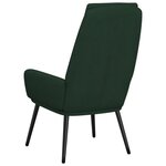 vidaXL Chaise de relaxation Vert foncé Tissu