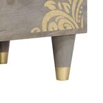 vidaXL Meuble TV Gris 70 x 33 x 46 cm Bois de mangue massif