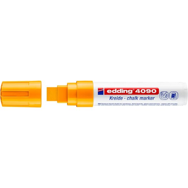 Marqueur Craie Liquide 4090 Orange Fluorescent Pointe Large 4-15 mm x 5 EDDING