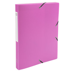 Boite de classement exabox dos 25mm polypropylène 7/10e opak - a4. - rose - x 4 - exacompta