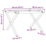 vidaXL Pieds de table basse cadre en X 60x50x38 cm fonte