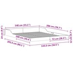 vidaXL Cadre de lit Marron 140 x 200 cm Bois massif en pin