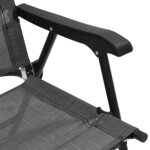 vidaXL Chaises de jardin pliables lot de 4 en acier et textilène
