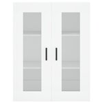 vidaXL Buffet haut Blanc 69 5x34x180 cm Bois d'ingénierie