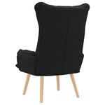 vidaXL Fauteuil relaxant Noir 69 x 74 x 93 cm tissu