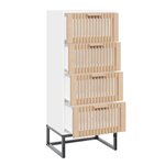 vidaXL Buffet haut blanc 40x30x95 cm bois d'ingénierie