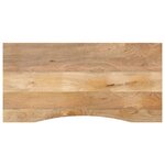 vidaXL Dessus de bureau avec courbe 140x50x2 5 cm manguier massif brut