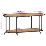 vidaXL Meuble TV 100x42x40 cm bois d'acacia massif