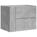 vidaXL Table de chevet murale gris béton 45x30x35 cm
