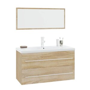 vidaXL Ensemble de meubles de salle de bain 3 Pièces Chêne sonoma