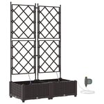 vidaXL Cache-pot de jardin 2 Pièces Marron Acier