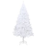vidaXL Arbre de Noël artificiel pré-éclairé et branches épaisses blanc