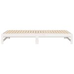 vidaXL Lit coulissant Blanc 2x(80x200) cm Bois de pin massif