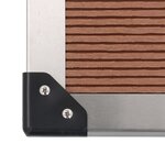 vidaXL Receveur de douche extérieur WPC Inox 80x62 cm Marron