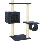 vidaXL Arbre à chat avec griffoirs en sisal 260 cm Bleu foncé
