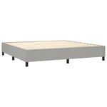 vidaXL Sommier à lattes de lit matelas LED Gris clair 200x200 cm Tissu