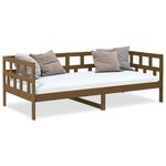 vidaXL Lit de jour sans matelas marron miel bois pin massif 80x200 cm