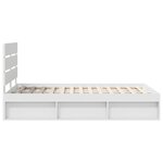vidaXL Cadre de lit Blanc 135 x 190 cm Bois de pin massif