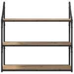 vidaXL Étagère Murale avec étagère Chêne artisanal 80 x 21 x 78 5 cm