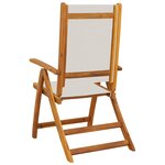 vidaXL Chaises pliables de jardin lot de 8 bois d'acacia et textilène