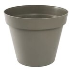 EDA Pot de fleur rond Toscane - Ø 48 x H 40 cm - 43 L - Taupe