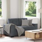 vidaXL Canapé causeuse gris foncé 160x77x82 cm velours