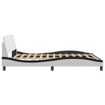 vidaXL Cadre de lit sans matelas blanc et noir 160x200 cm similicuir
