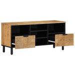 vidaXL Meuble TV marron 100x33x46 cm bois massif de manguier
