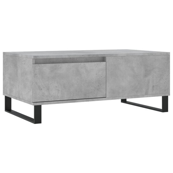 vidaXL Table basse Gris béton 90x50x36 5 cm Bois d'ingénierie