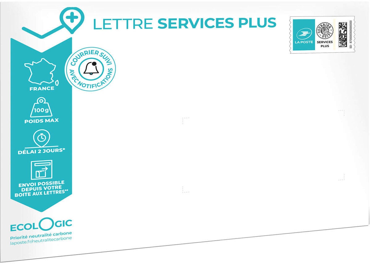 La poste lettre suivie 100g