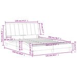 vidaXL Lit avec matelas gris foncé 120x200 cm velours