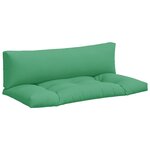 vidaXL Coussins de palette lot de 2 vert tissu